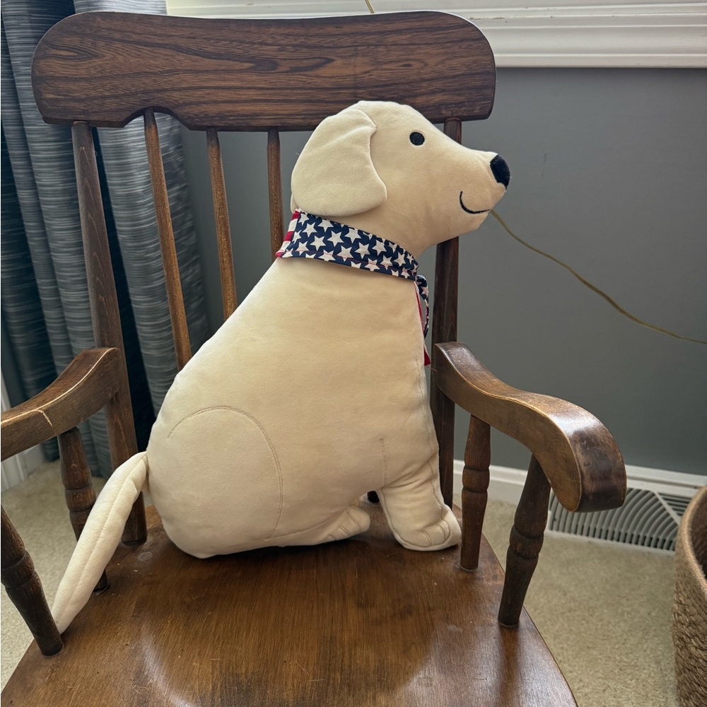 Dog Plush with Patriotic Bandana - Picture 2 of 5